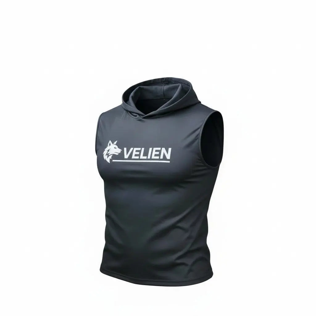 Sleeveless Hoodie T-Shirt Velien